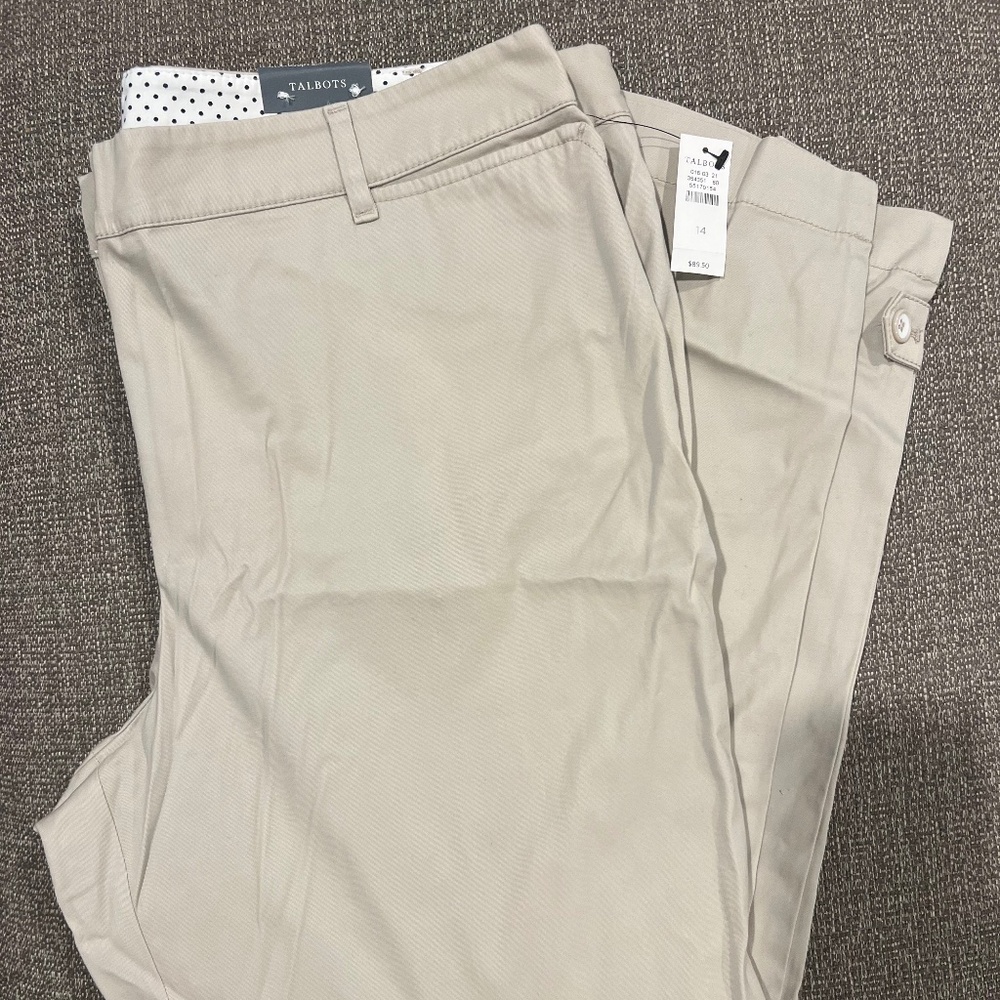 Women's Talbots - Perfect Crop Pant - Tan - Size 14